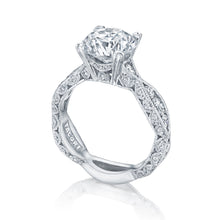 Load image into Gallery viewer, Tacori 18k White Gold Classic Crescent Round Diamond Engagement Ring (1.35 CTW)
