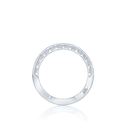 Tacori 18k White Gold Classic Crescent Diamond Wedding Band (0.37 CTW)