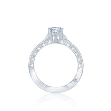 Load image into Gallery viewer, Tacori Platinum Classic Crescent Round Diamond Engagement Ring (0.28 CTW)
