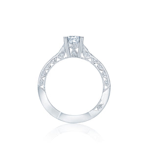 Tacori Platinum Classic Crescent Round Diamond Engagement Ring (0.28 CTW)