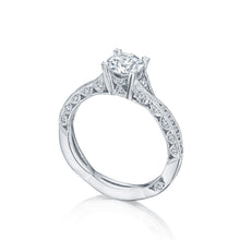 Load image into Gallery viewer, Tacori Platinum Classic Crescent Round Diamond Engagement Ring (0.28 CTW)