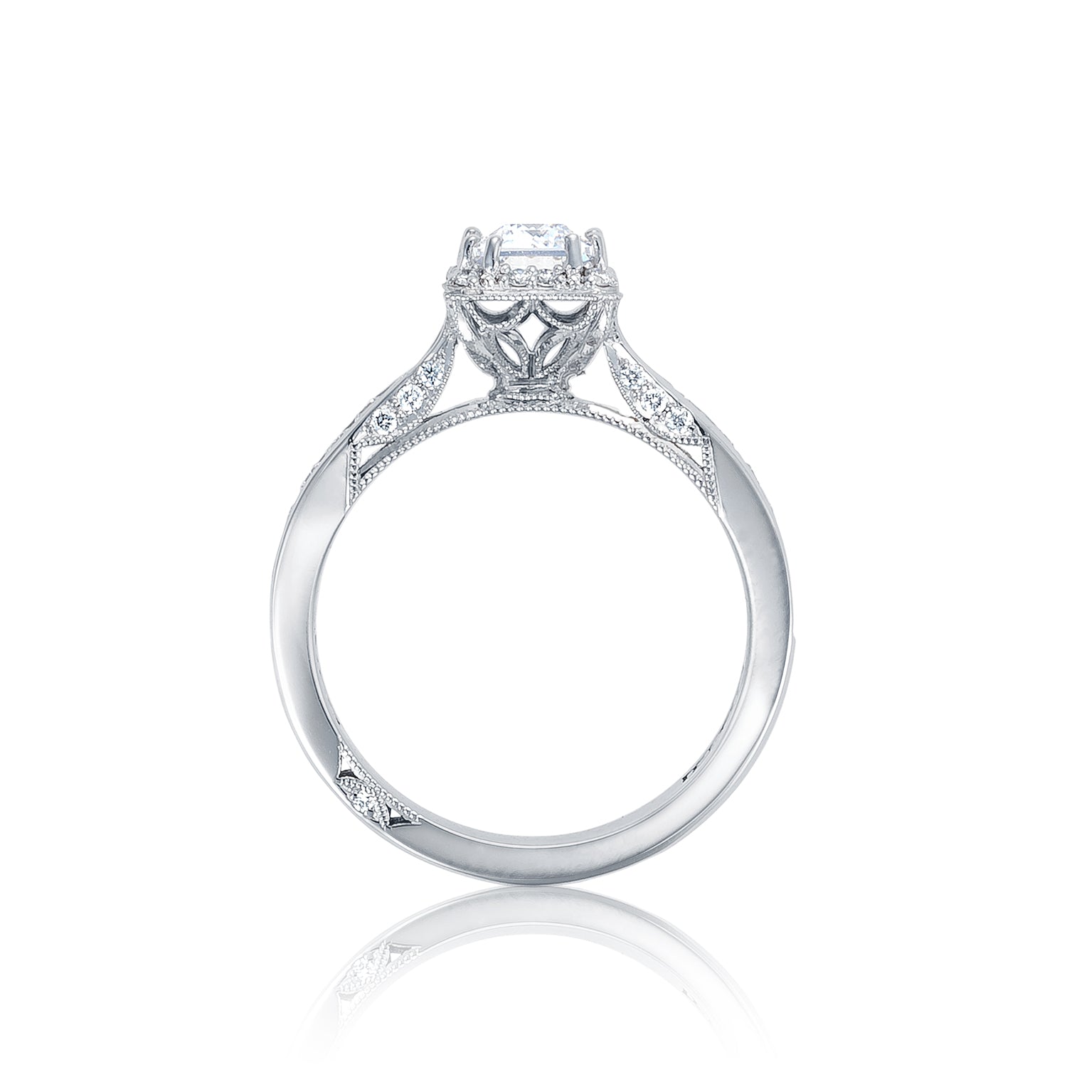 Tacori 18k White Gold Dantela Engagement Ring (0.44 CTW)