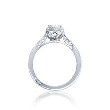 Load image into Gallery viewer, Tacori 18k White Gold Dantela Oval Diamond Engagement Ring (0.45 CTW)
