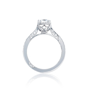 Tacori 18k White Gold Dantela Princess Diamond Engagement Ring (0.44 CTW)