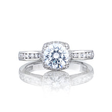 Load image into Gallery viewer, Tacori 18k White Gold Dantela Round Diamond Engagement Ring (0.45 CTW)