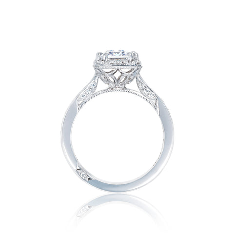 Tacori 18k White Gold Dantela  Engagement Ring Setting (0.61 CTW)