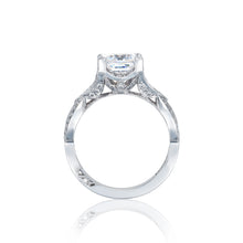 Load image into Gallery viewer, Tacori 18k White Gold Ribbon Princess Diamond Engagement Ring (0.62 CTW)