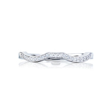Load image into Gallery viewer, Tacori 18k White Gold Ribbon Diamond Wedding Band (0.1 CTW)