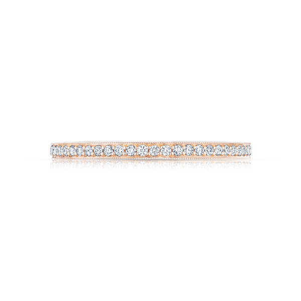 Tacori 18k Rose Gold Sculpted Crescent Diamond Wedding Band (0.25 CTW)