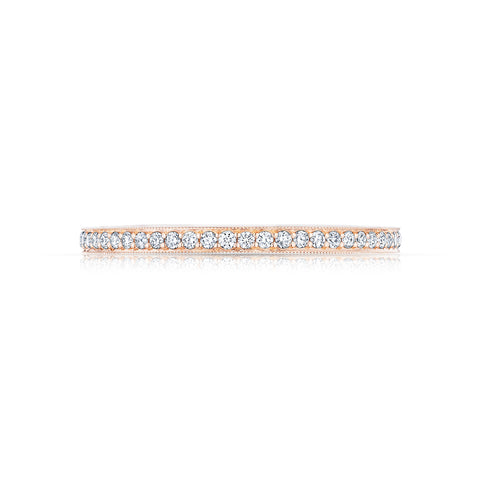 Tacori 18k Rose Gold Sculpted Crescent Diamond Wedding Band (0.25 CTW)