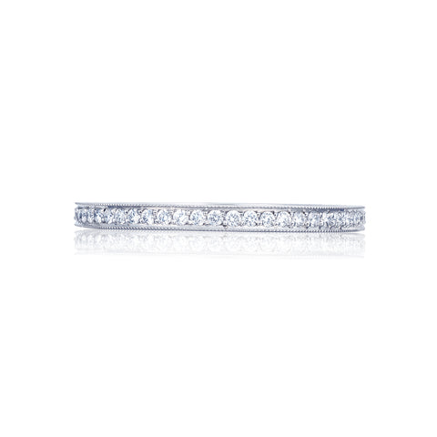 Tacori 18k White Gold Sculpted Crescent Diamond Wedding Band (0.32 CTW)