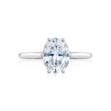 Load image into Gallery viewer, Tacori 18k White Gold Simply Tacori Oval Diamond Engagement Ring (0.07 CTW)