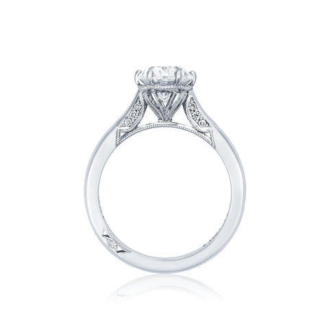 Tacori 18k White Gold Simply Tacori Oval Diamond Engagement Ring Setting (0.07 CTW)