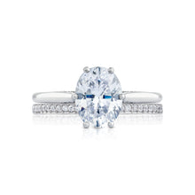Load image into Gallery viewer, Tacori 18k White Gold Simply Tacori Oval Diamond Engagement Ring (0.07 CTW)