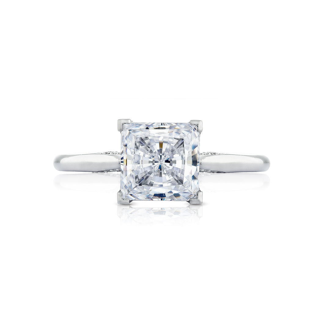 Tacori 18k White Gold Simply Tacori Princess Diamond Engagement Ring (0.07 CTW)
