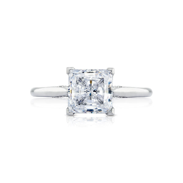 Tacori 18k White Gold Simply Tacori Princess Diamond Engagement Ring Setting (0.07 CTW)
