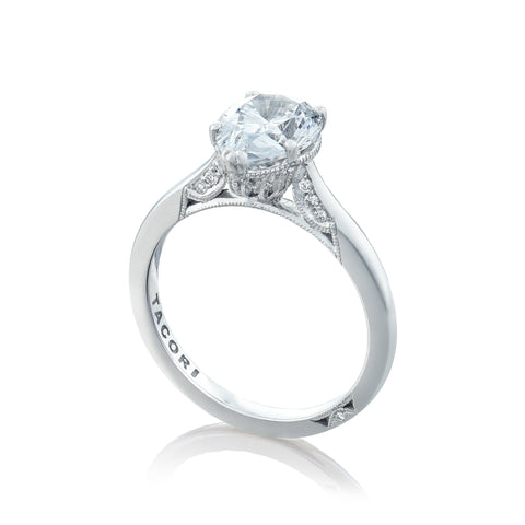 Tacori 18k White Gold Simply Tacori Pear Diamond Engagement Ring Setting (0.07 CTW)