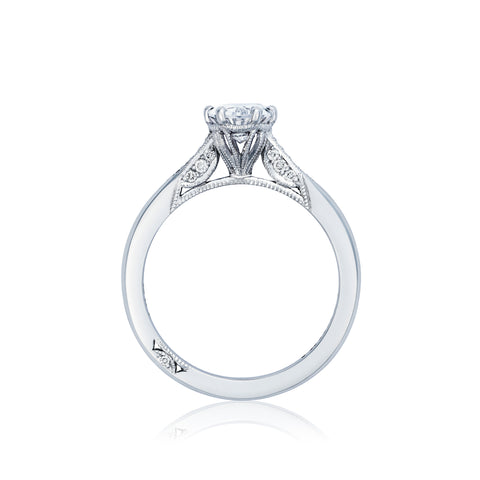 Tacori 18k White Gold Simply Tacori Oval Diamond Engagement Ring Setting (0.11 CTW)