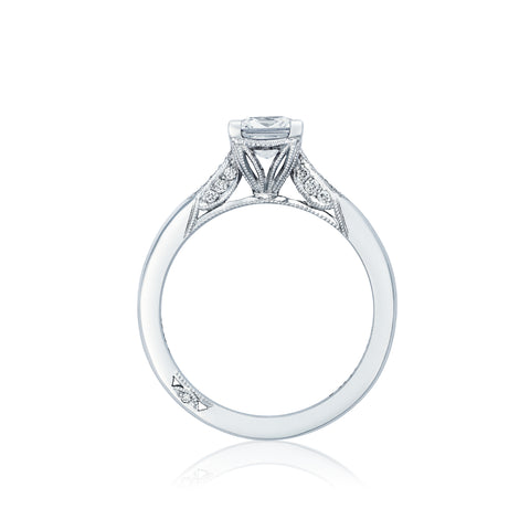 Tacori 18k White Gold Simply Tacori Princess Diamond Engagement Ring Setting (0.11 CTW)