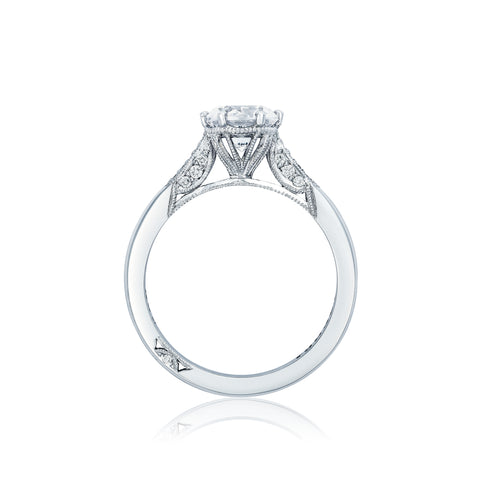 Tacori 18k White Gold Simply Tacori Round Diamond Engagement Ring Setting (0.11 CTW)