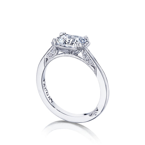 Tacori 18k White Gold Simply Tacori Marquise Diamond Engagement Ring Setting (0.09 CTW)