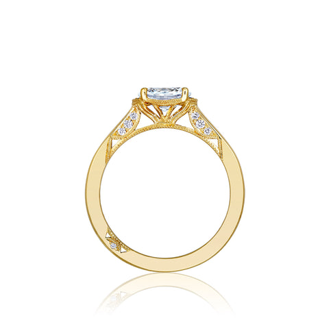 Tacori 18k Yellow Gold Simply Tacori Oval Diamond Engagement Ring Setting  (0.1 CTW)