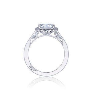 Tacori 18k White Gold Simply Tacori Oval Diamond Engagement Ring (0.13 CTW)