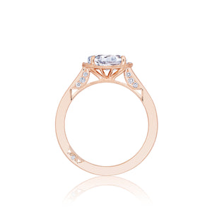 Tacori 18k Rose Gold Simply Tacori Pear Diamond Engagement Ring Setting (0.11 CTW)