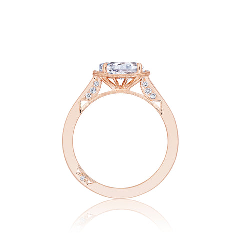 Tacori 18k Rose Gold Simply Tacori Pear Diamond Engagement Ring Setting (0.11 CTW)