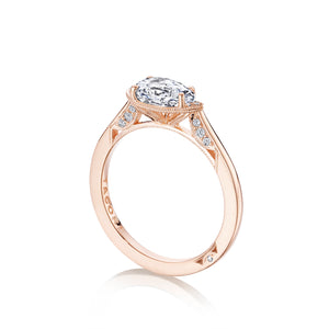 Tacori 18k Rose Gold Simply Tacori Pear Diamond Engagement Ring Setting (0.11 CTW)