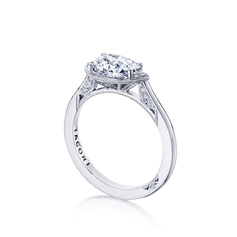 Tacori 18k White Gold Simply Tacori Pear Diamond Engagement Ring Setting (0.13 CTW)