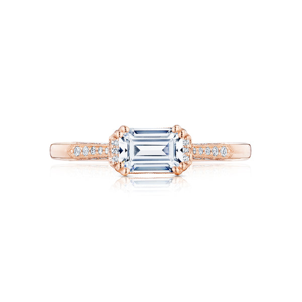 Tacori 18k Rose Gold Simply Tacori  Engagement Ring Setting (0.14 CTW)