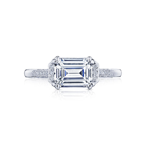 Tacori 18k White Gold Simply Tacori  Engagement Ring Setting (0.15 CTW)