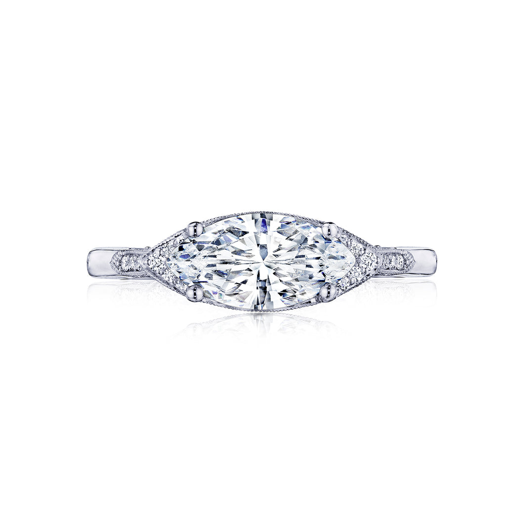 Tacori 18k White Gold Simply Tacori Marquise Diamond Engagement Ring (0.14 CTW)