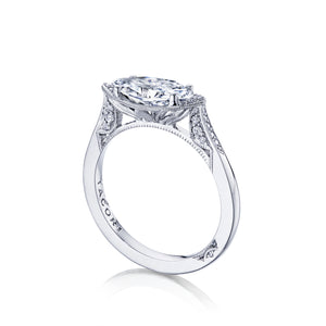 Tacori 18k White Gold Simply Tacori Marquise Diamond Engagement Ring Setting (0.14 CTW)