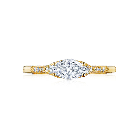 Tacori 18k Yellow Gold Simply Tacori Marquise Diamond Engagement Ring Setting  (0.12 CTW)