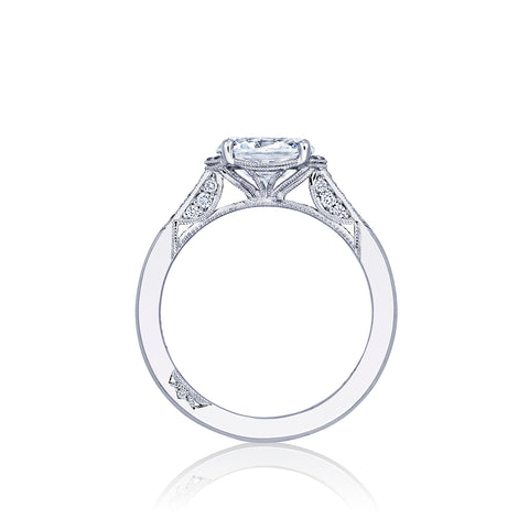 Tacori 18k White Gold Simply Tacori Oval Diamond Engagement Ring Setting (0.15 CTW)