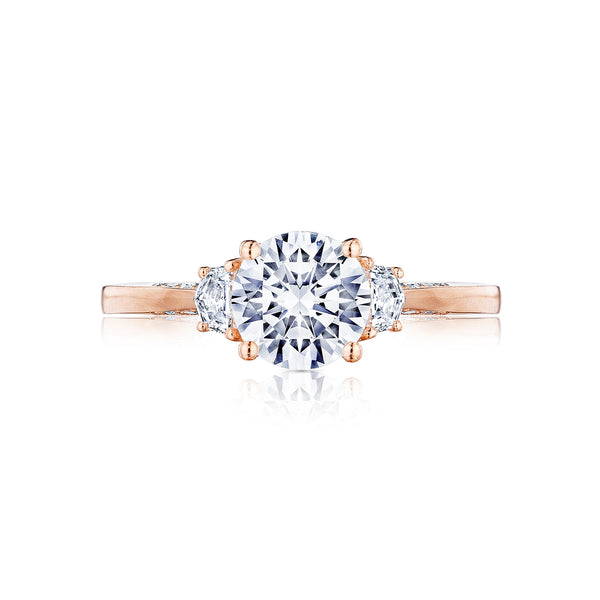 Tacori 18k Rose Gold Simply Tacori Round Diamond Engagement Ring Setting  (0.28 CTW)