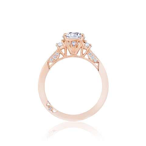 Tacori 18k Rose Gold Simply Tacori Round Diamond Engagement Ring Setting  (0.28 CTW)