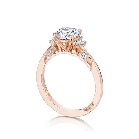 Tacori 18k Rose Gold Simply Tacori Round Diamond Engagement Ring Setting  (0.28 CTW)