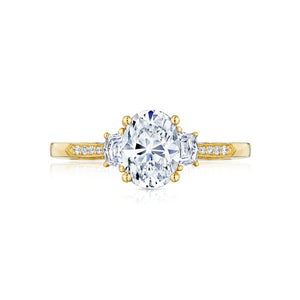 Tacori 18k Yellow Gold Simply Tacori Oval Diamond Engagement Ring (0.34 CTW)