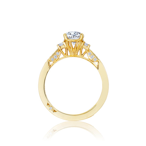 Tacori 18k Yellow Gold Simply Tacori Oval Diamond Engagement Ring (0.34 CTW)