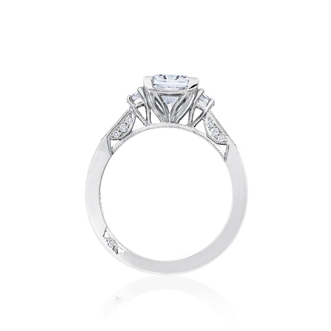 Tacori 18k White Gold Simply Tacori Princess Diamond Engagement Ring Setting (0.34 CTW)