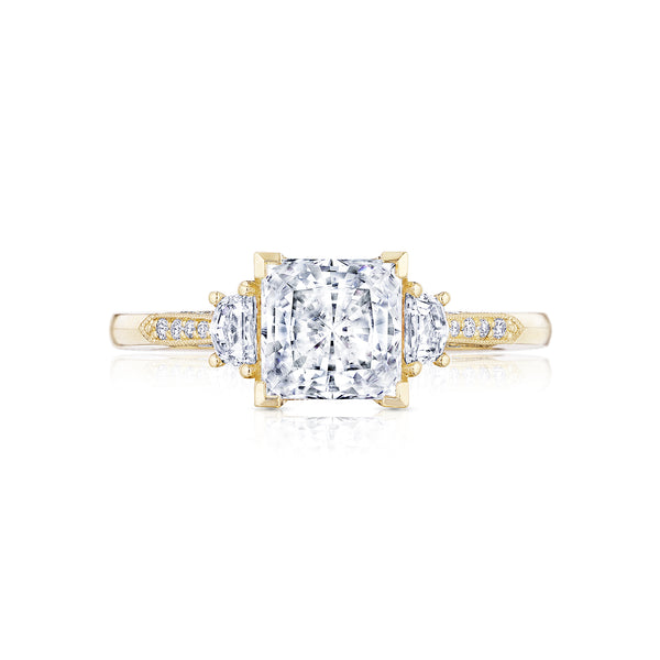 Tacori 18k Yellow Gold Simply Tacori Princess Diamond Engagement Ring Setting   (0.34 CTW)