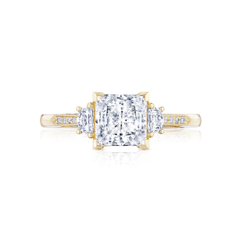 Tacori 18k Yellow Gold Simply Tacori Princess Diamond Engagement Ring (0.34 CTW)