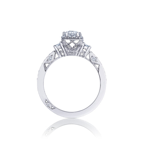 Tacori 18k White Gold Dantela  Engagement Ring Setting (0.48 CTW)