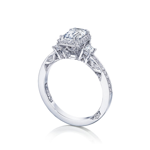 Tacori 18k White Gold Dantela  Engagement Ring Setting (0.48 CTW)