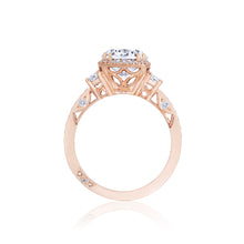 Load image into Gallery viewer, Tacori 18k Rose Gold Dantela Round Diamond Engagement Ring (0.68 CTW)