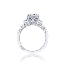 Load image into Gallery viewer, Tacori 18k White Gold Dantela Princess Diamond Engagement Ring (0.69 CTW)