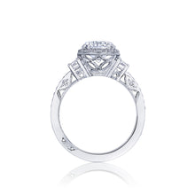 Load image into Gallery viewer, Tacori 18k White Gold  Dantela Round Diamond Engagement Ring (0.69 CTW)